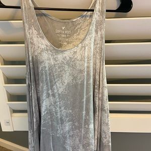 American Eagle: Gray and white tank